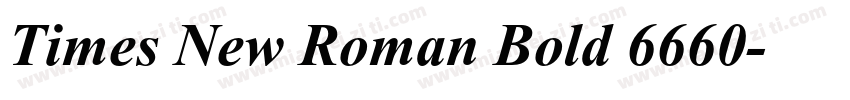 Times New Roman Bold 6660字体转换